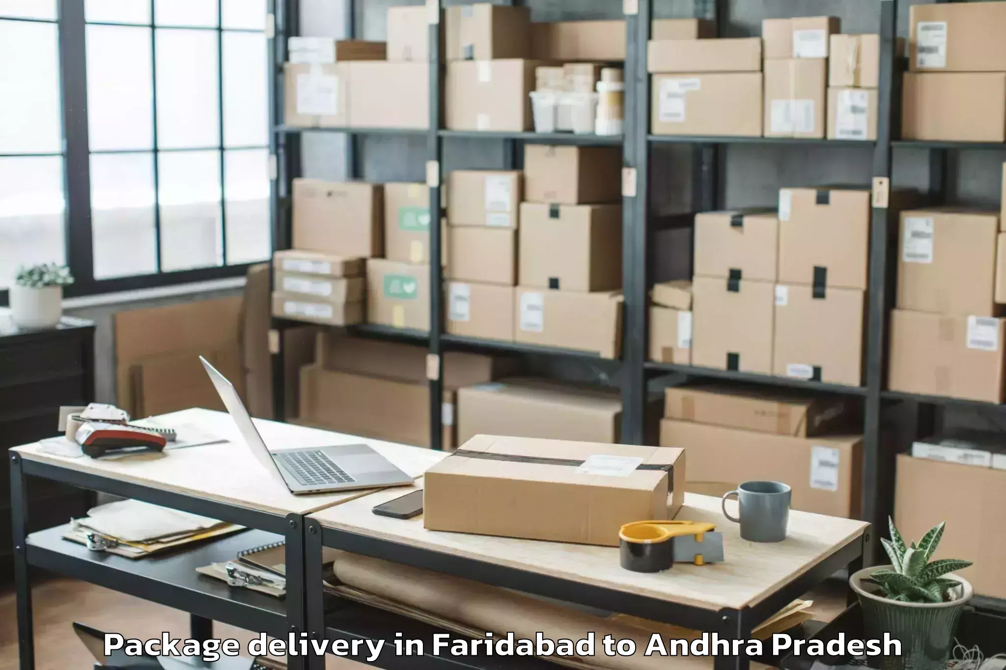 Quality Faridabad to Repalle Package Delivery